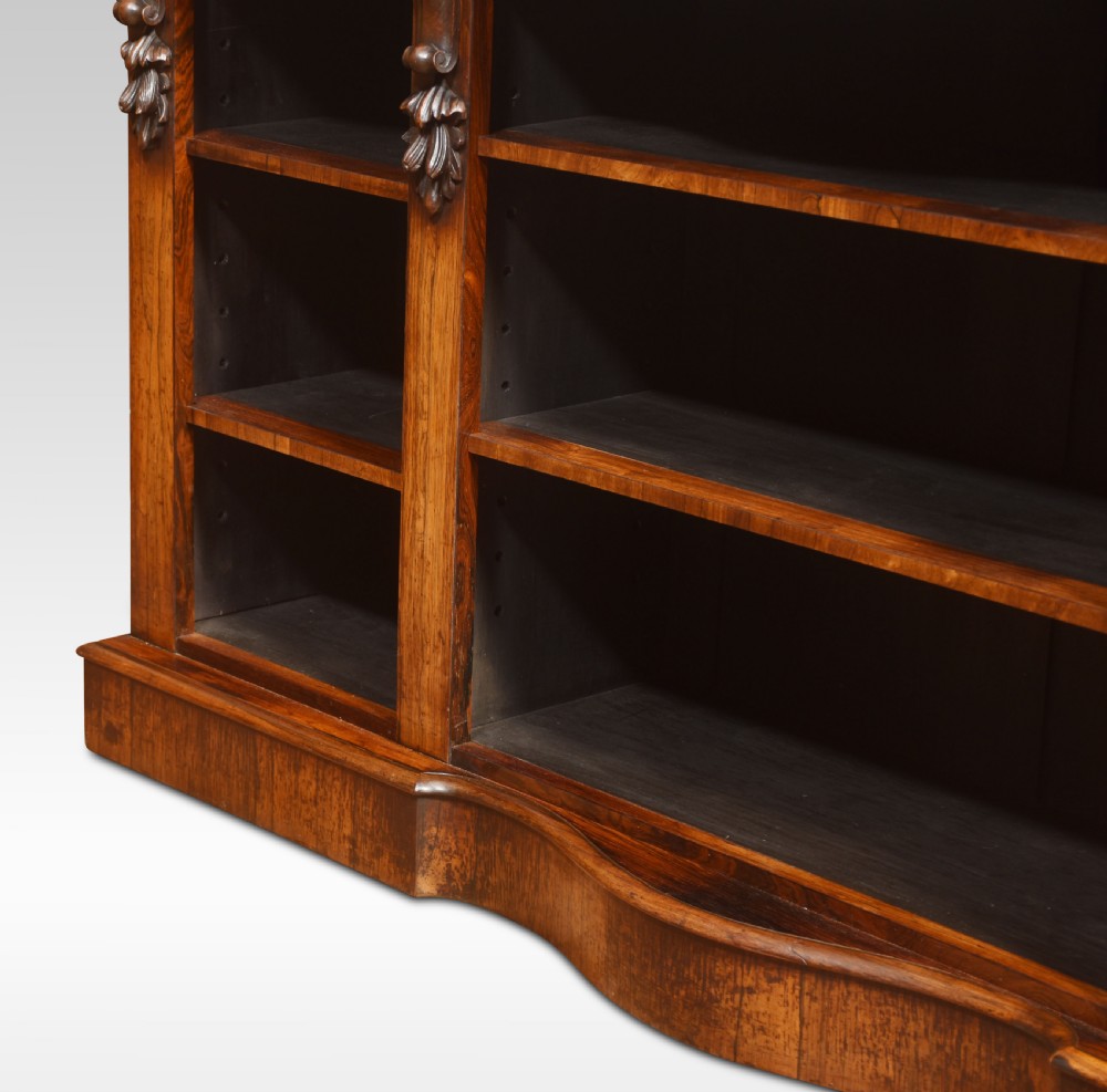 Regency dwarf rosewood open bookcase View V