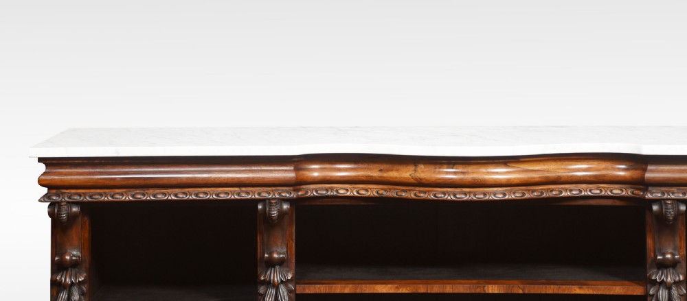 Regency dwarf rosewood open bookcase View VI