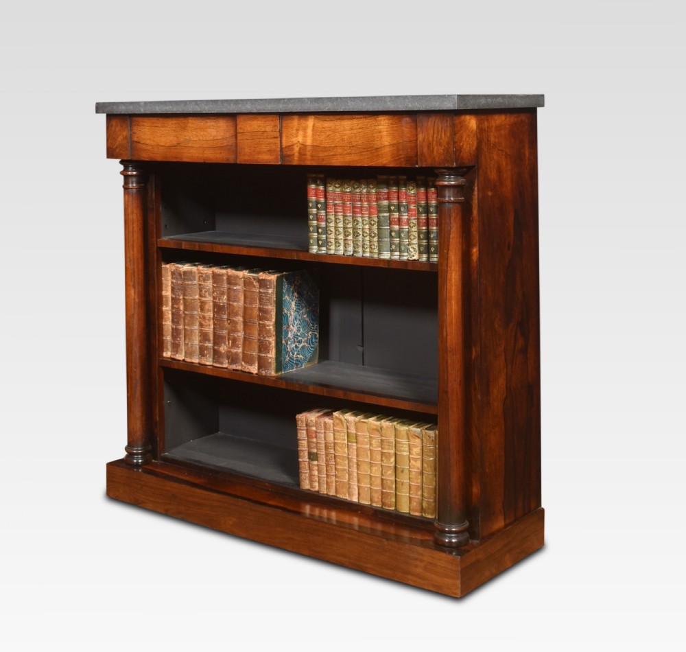 Regency rosewood open bookcase