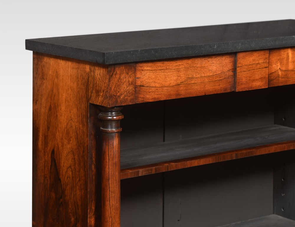Regency rosewood open bookcase View IV