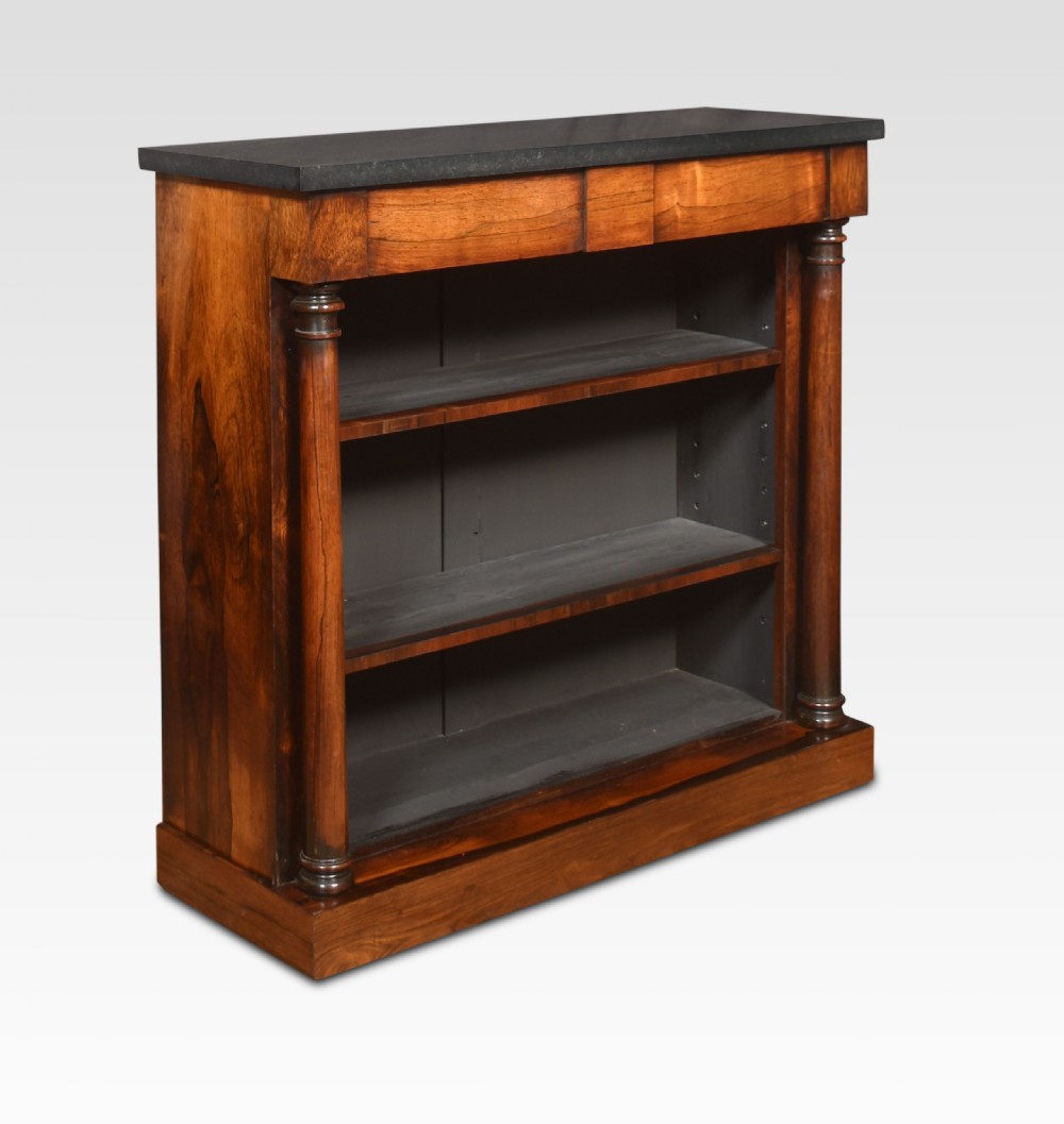 Regency rosewood open bookcase View V