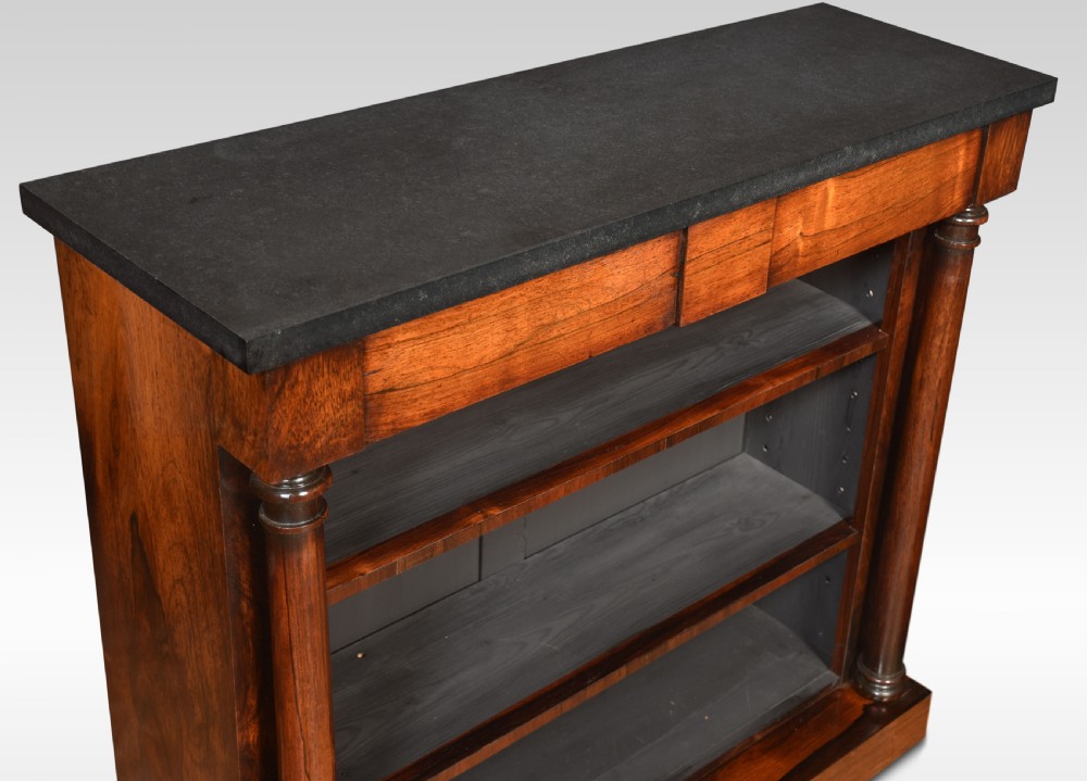 Regency rosewood open bookcase View VIII