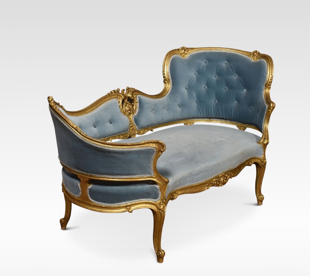 Giltwood chaise lounge View II