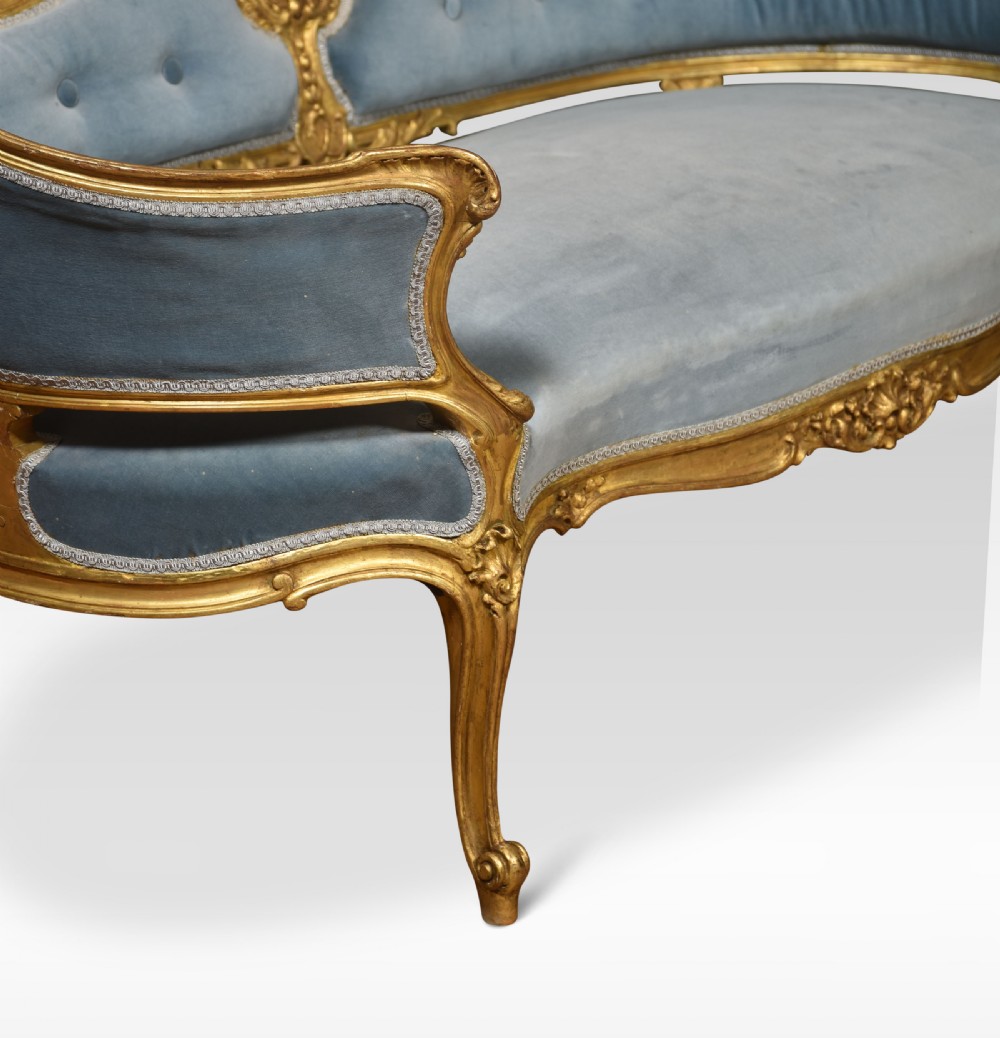 Giltwood chaise lounge View III