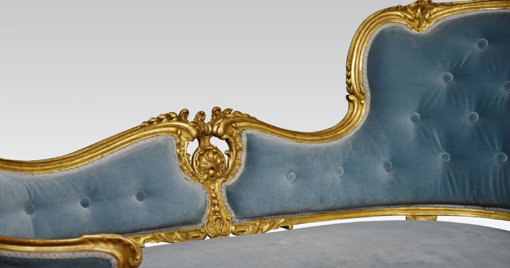 Giltwood chaise lounge View IV