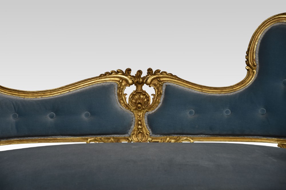 Giltwood chaise lounge View VI