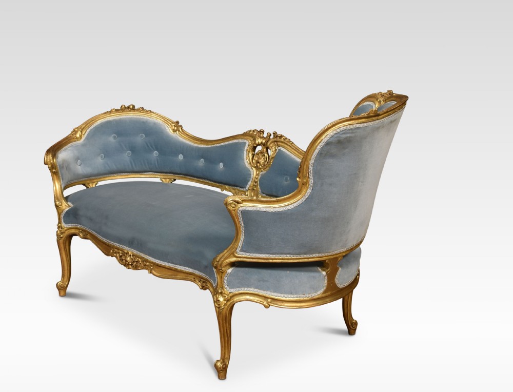 Giltwood chaise lounge View VII