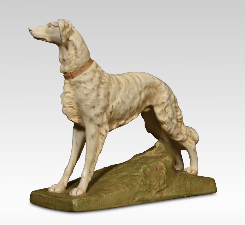 Royal Dux model of a Borzoi dog View IV