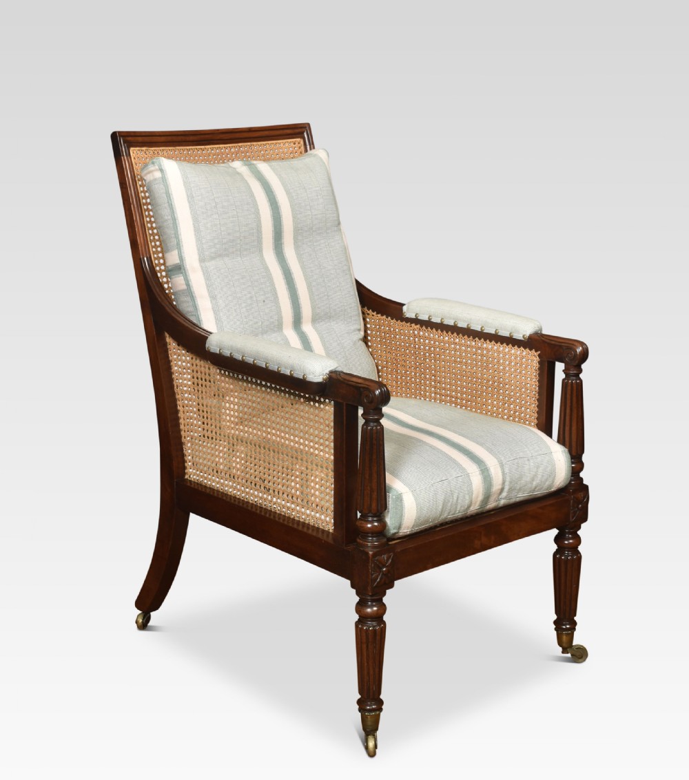 Regency Mahogany Bergere Armchair