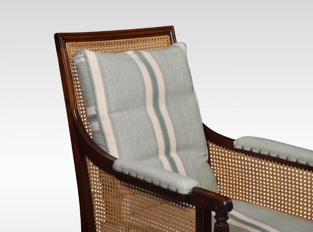 Regency Mahogany Bergere Armchair View II