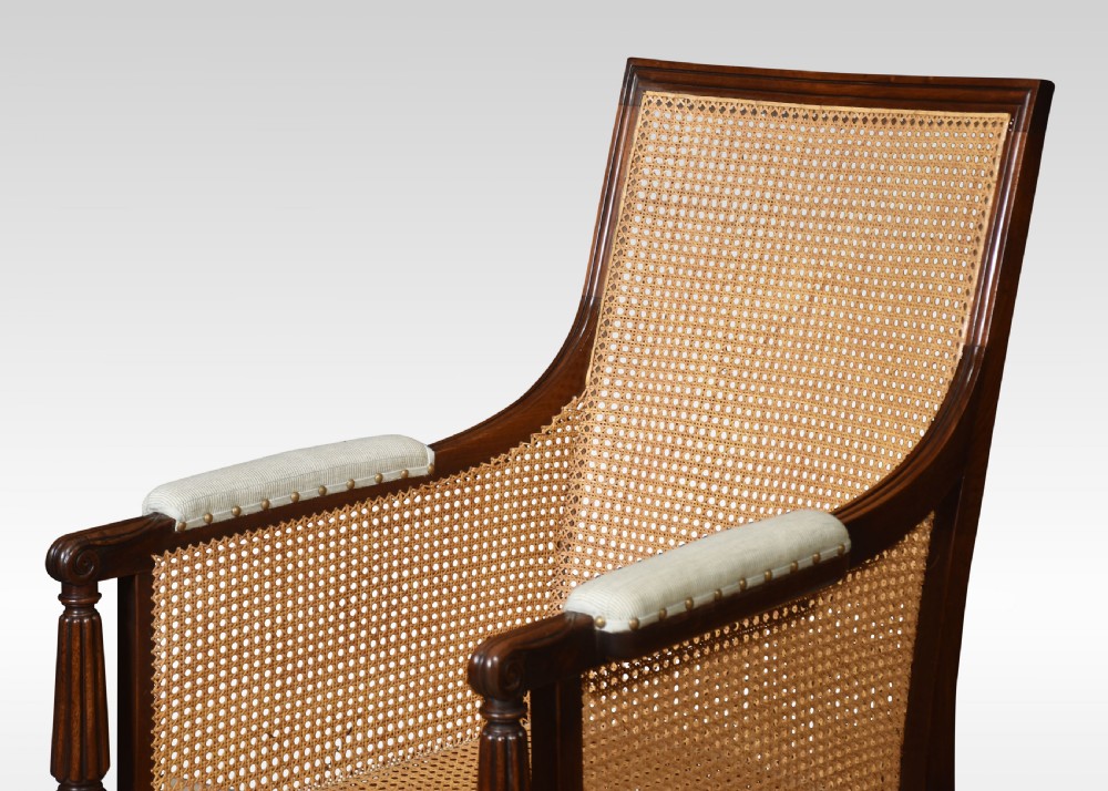 Regency Mahogany Bergere Armchair View VII