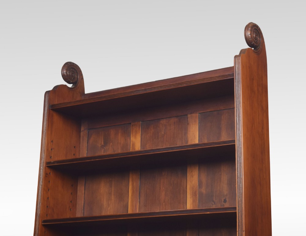 Large Carved Open Bookcase View X