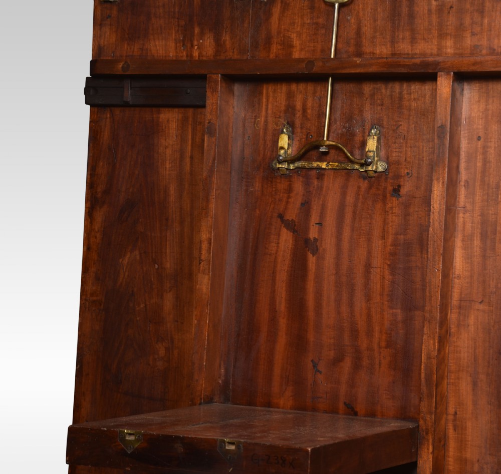 Regency mahogany triple pillar dining table View XII