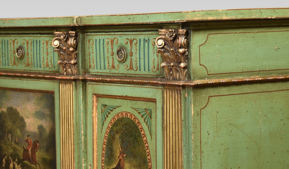 Painted and gilded breakfront sideboard View X
