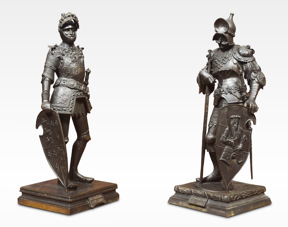 pair of 19th century bronze figures