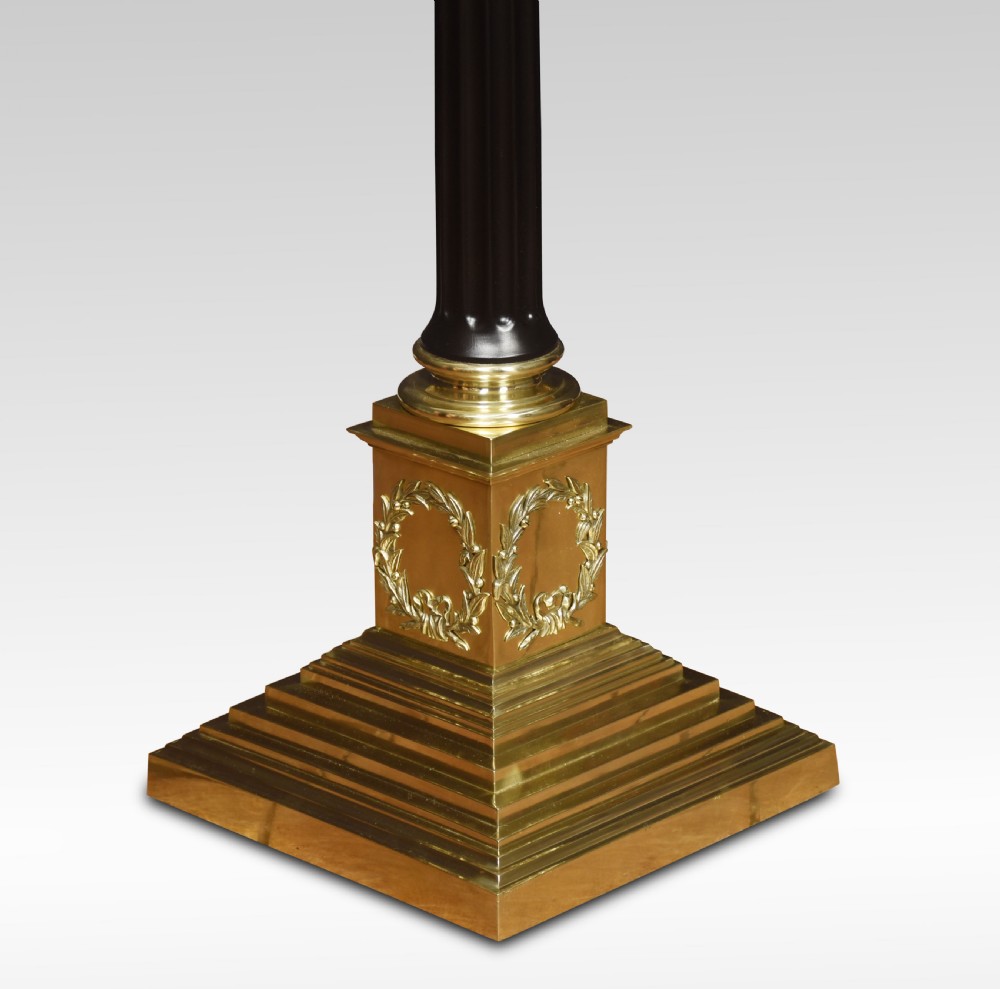 Monumental brass standard lamp View V