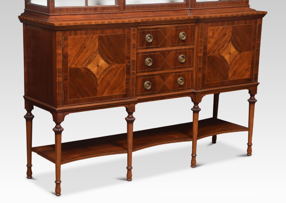 Mahogany Inlaid Display Cabinet View V