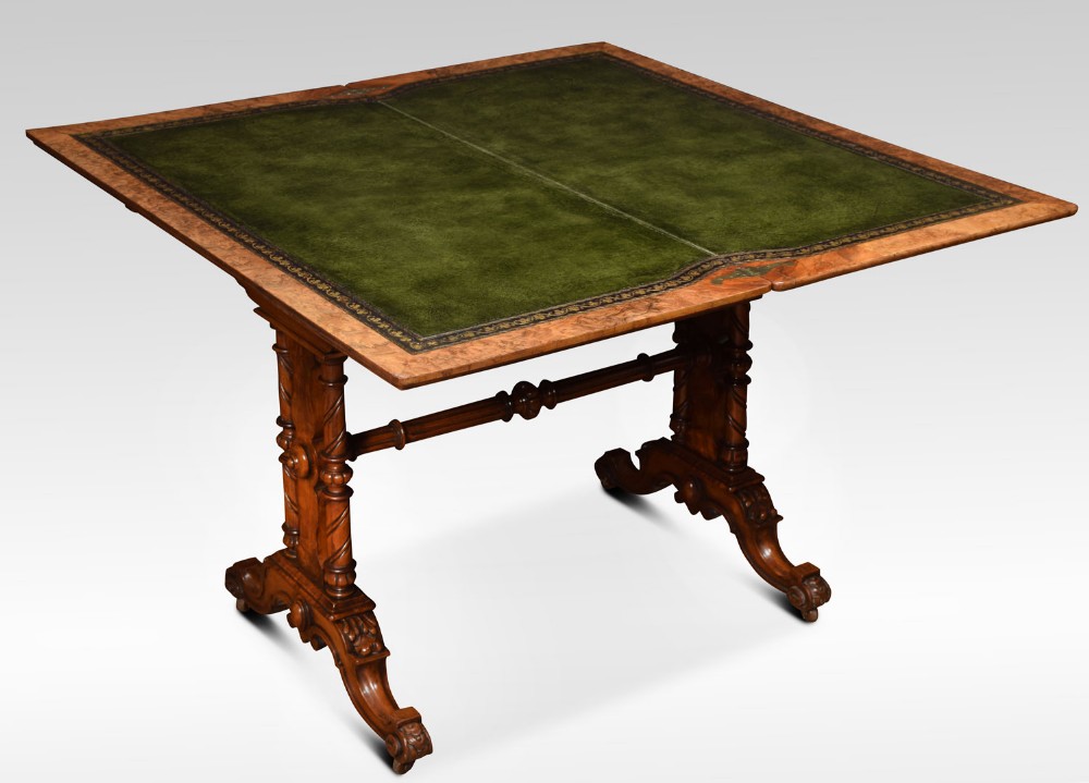 19th Century walnut card table