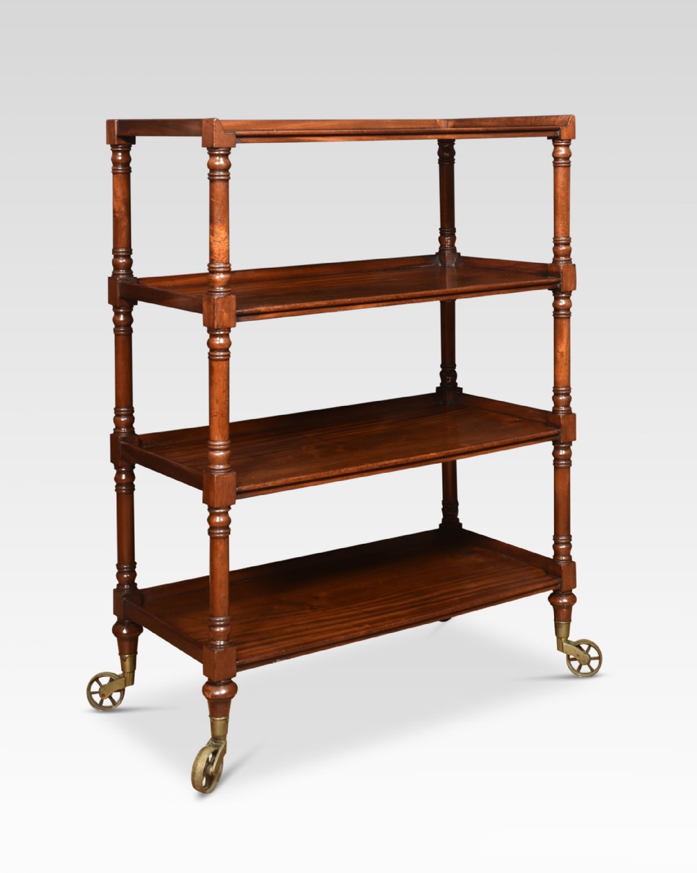 Mahogany four tier drinks trolly