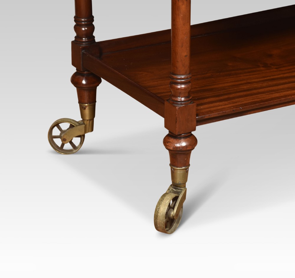 Mahogany four tier drinks trolly View IV