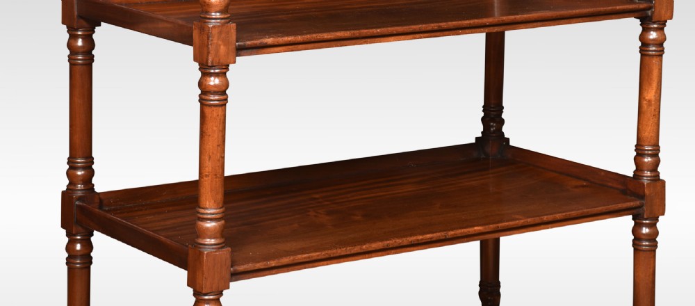 Mahogany four tier drinks trolly View V