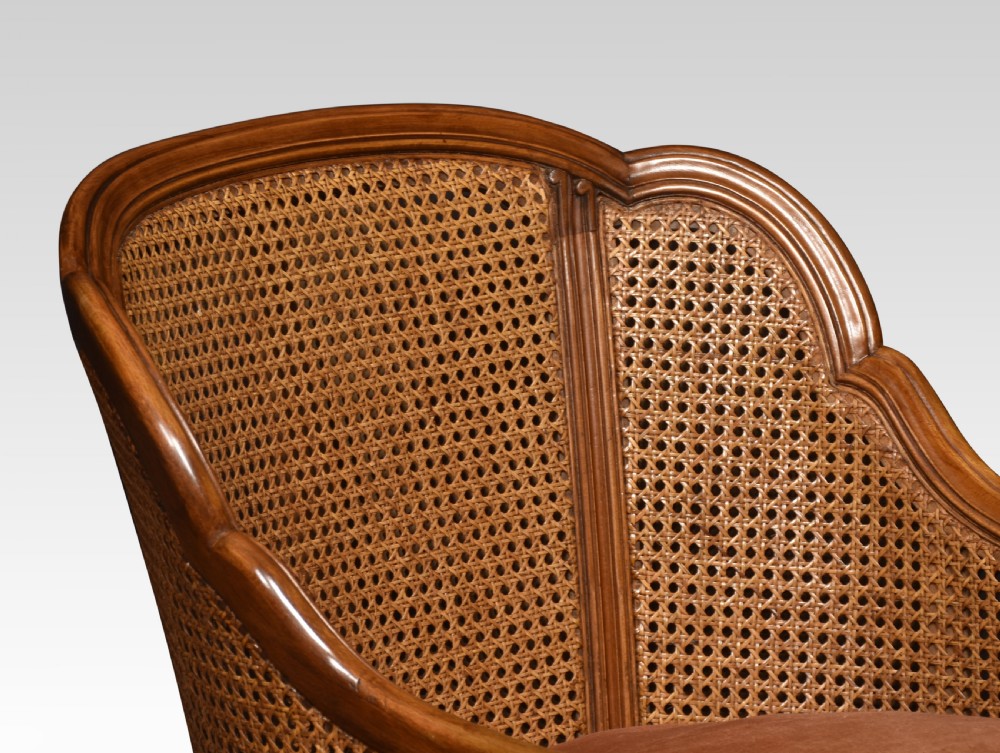 Pair of walnut bergere arm chairs View III