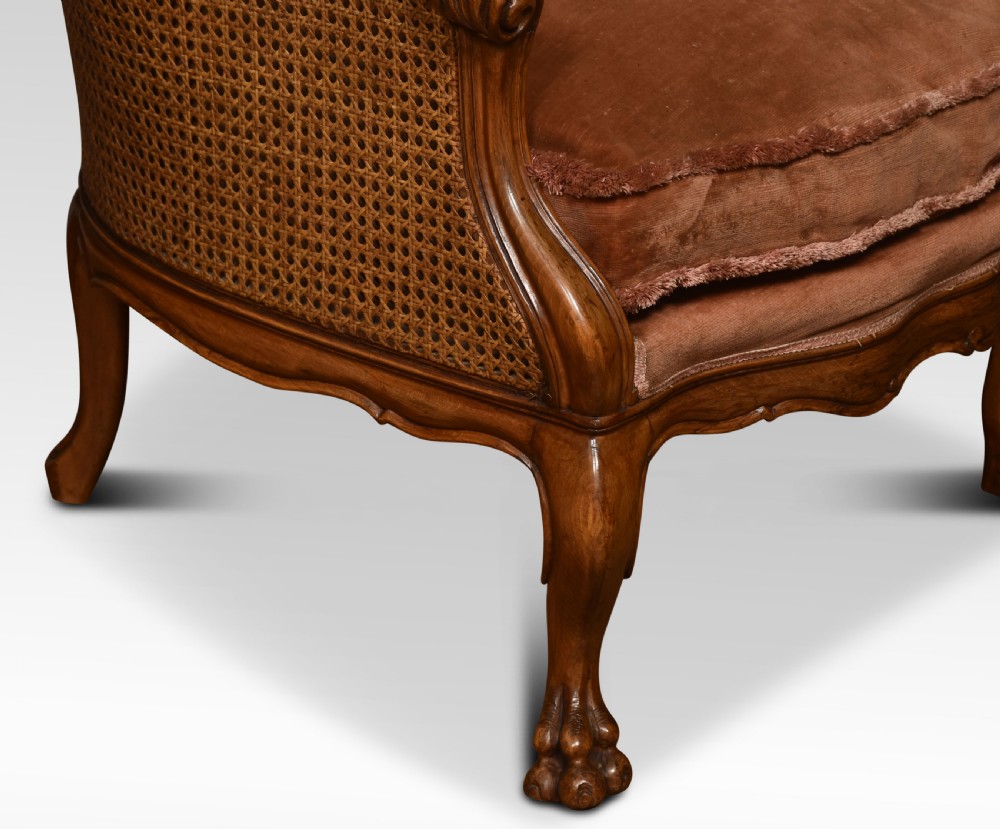 Pair of walnut bergere arm chairs View VI