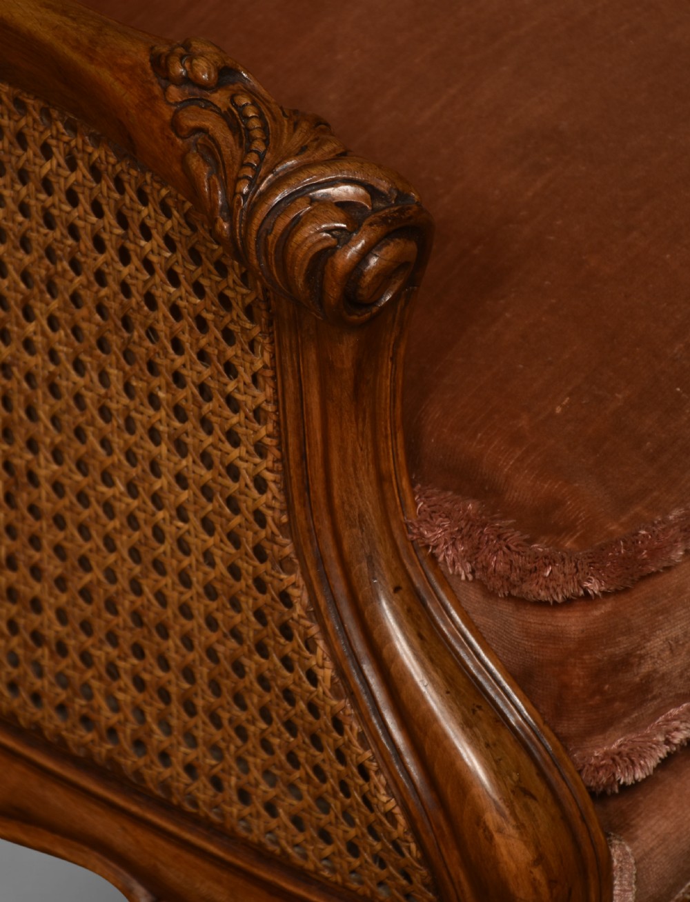 Pair of walnut bergere arm chairs View VII