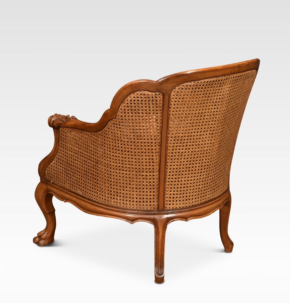 Pair of walnut bergere arm chairs View IX