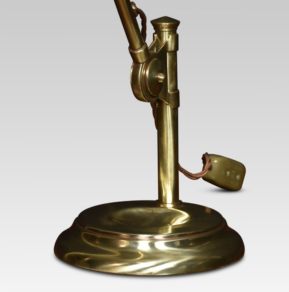 Bankers brass desk lamp View III