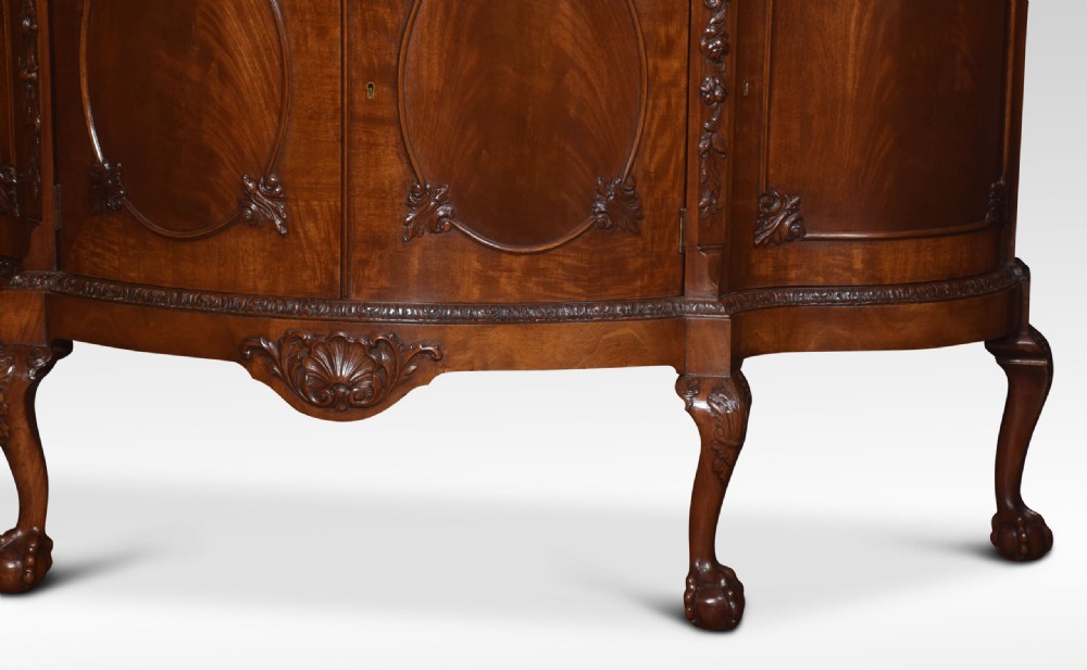 George III Style Serpentine Mahogany Sideboard View VIII
