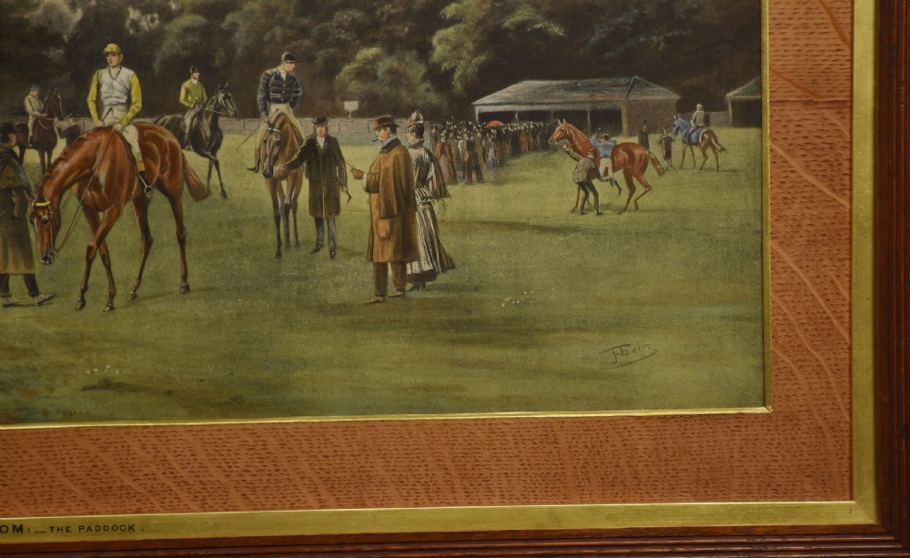 Set of four hand painted racing lithographs View V