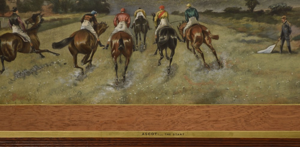Set of four hand painted racing lithographs View VI