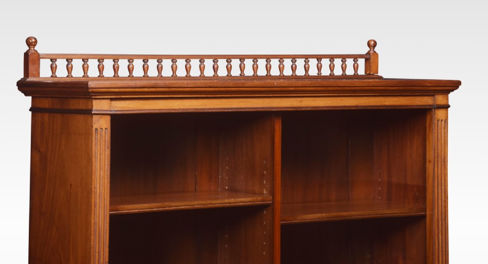 Mahogany Open Bookcase View V