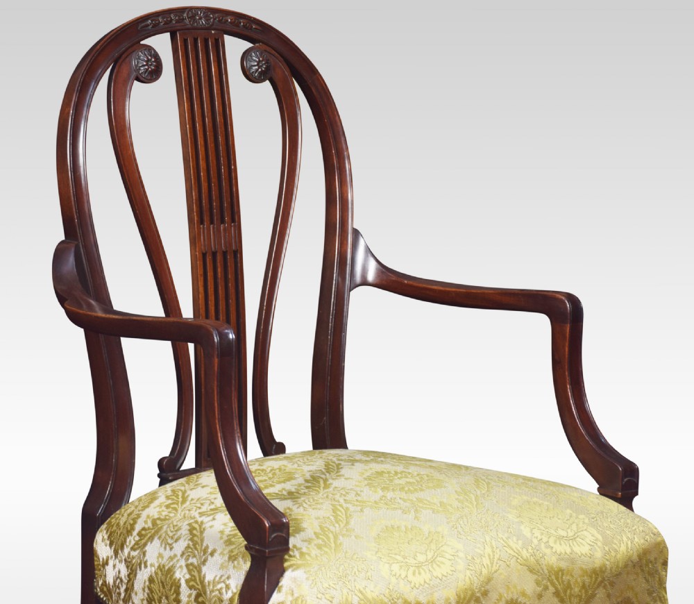 Pair Of Hepplewhite Design Mahogany Armchairs View II