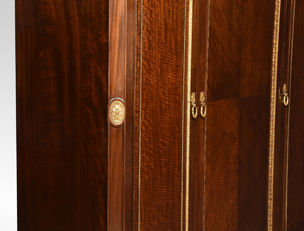 Mahogany three-door compactum wardrobe View VIII