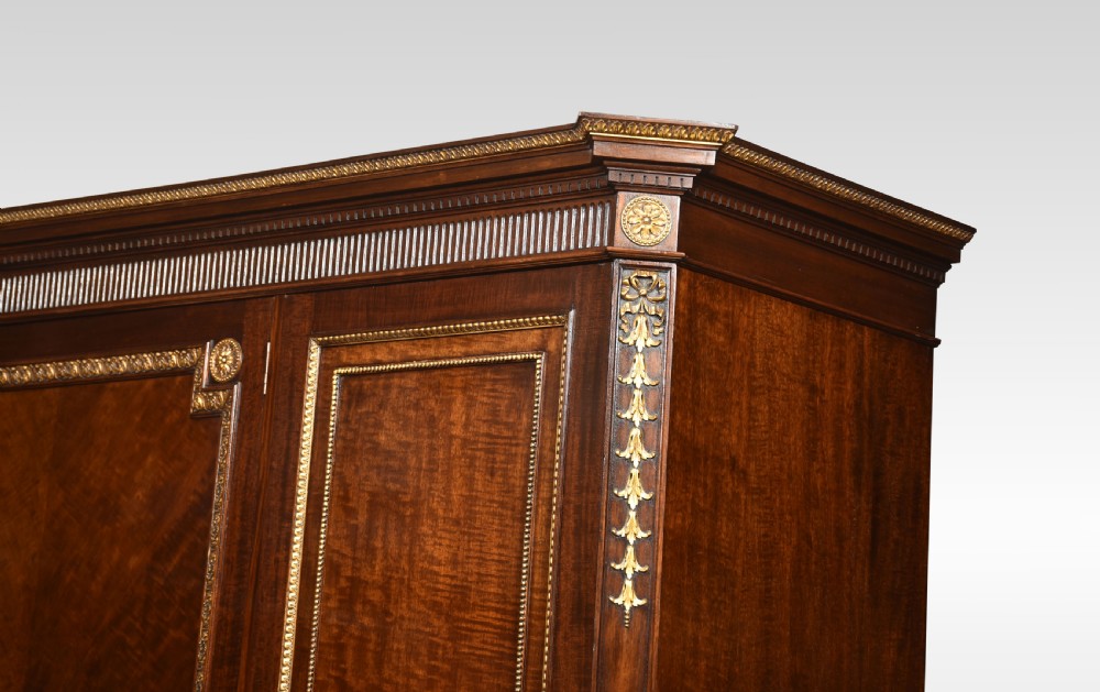 Mahogany three-door compactum wardrobe View XI
