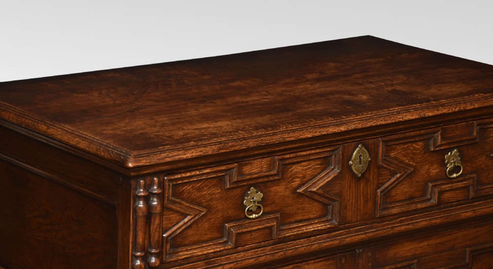 Jacobean style carved oak cabinet View IV