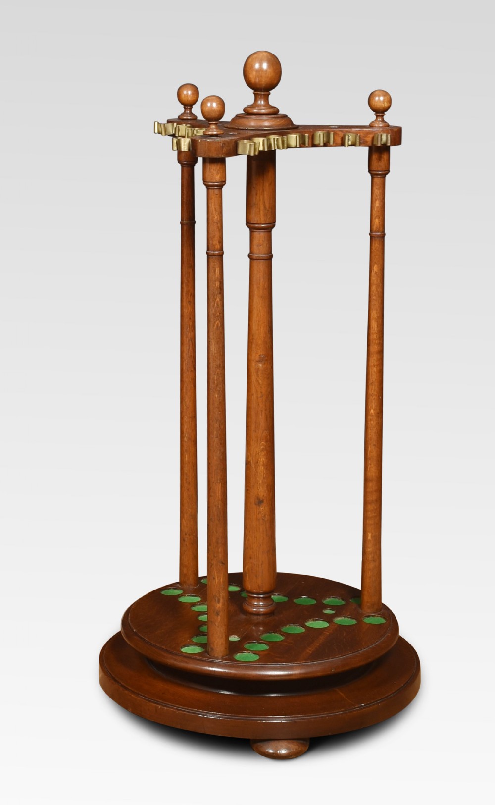  Oak revolving cue stand