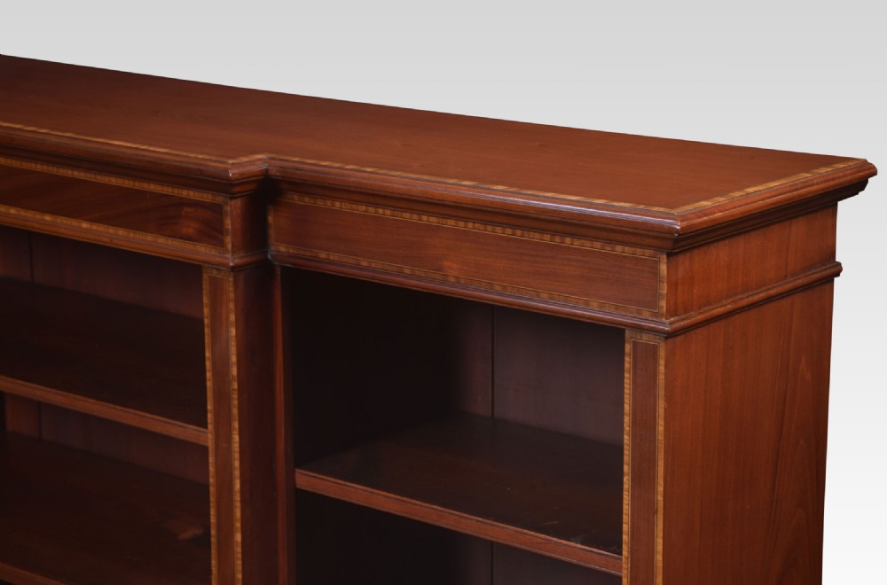 Mahogany Breakfront Open Bookcase View VII