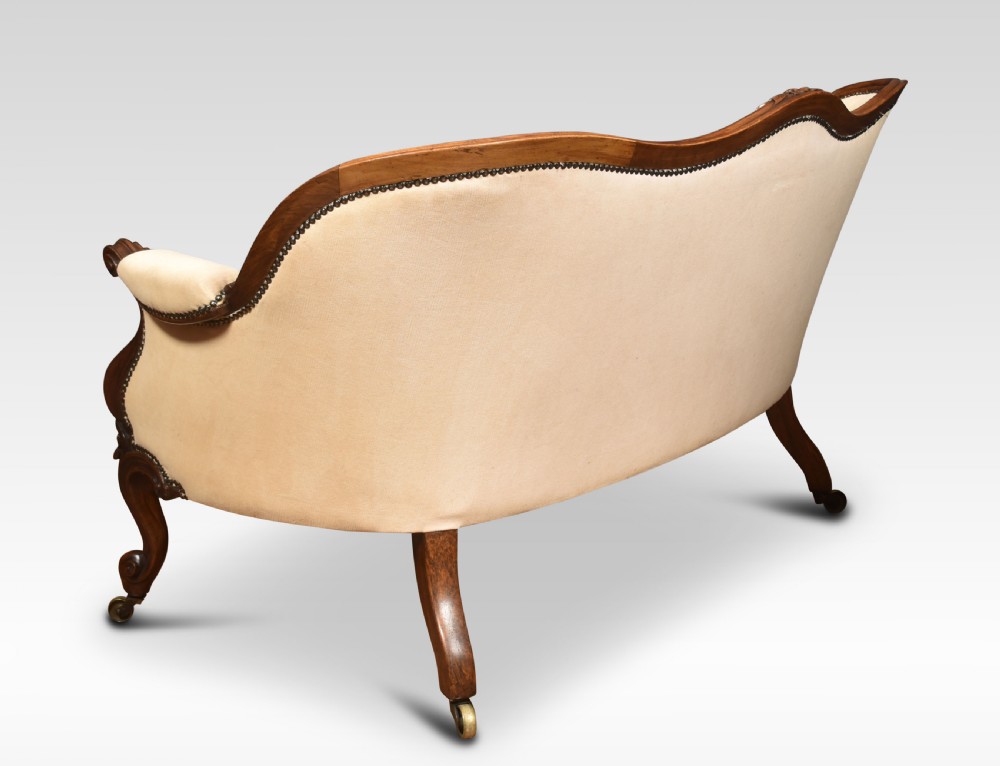 Walnut framed two-seater settee View VI