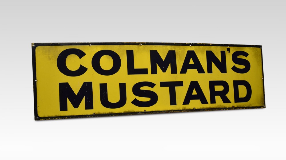 Enamel sign for Colman’s Mustard