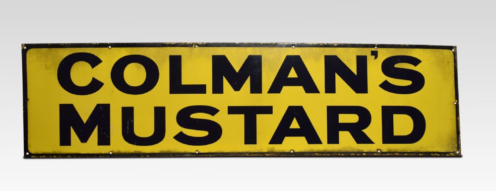 Enamel sign for Colman’s Mustard View V