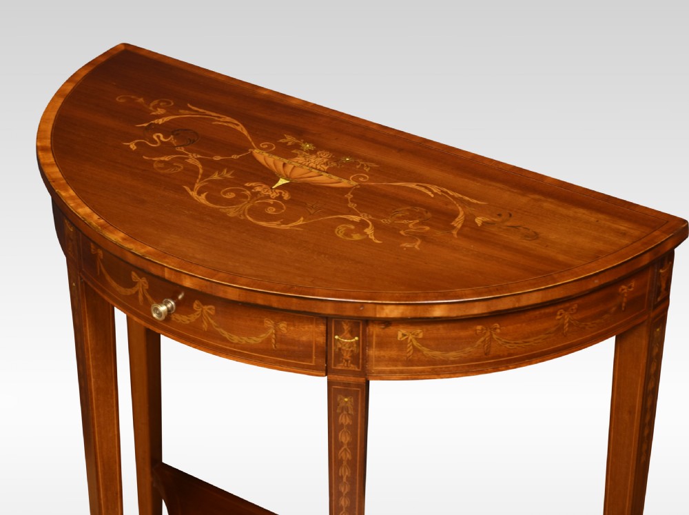 Mahogany inlaid side table View VI