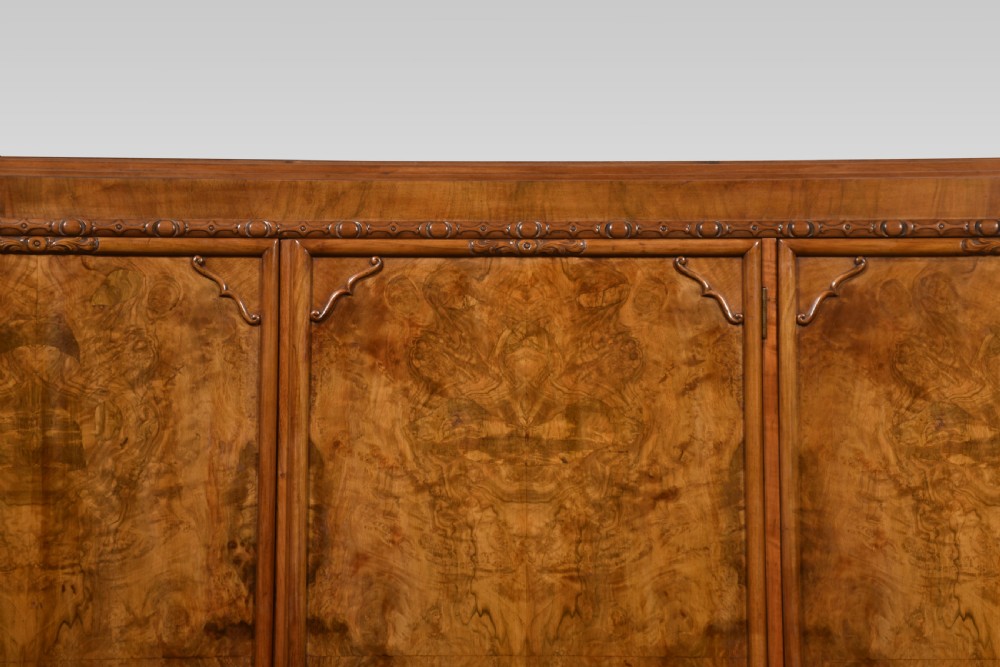 Walnut three door compactum wardrobe View II