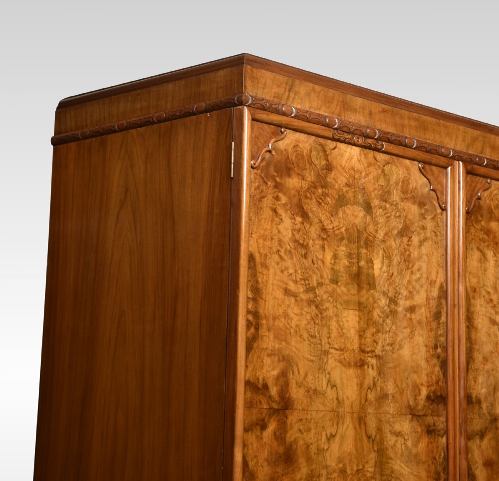 Walnut three door compactum wardrobe View VI