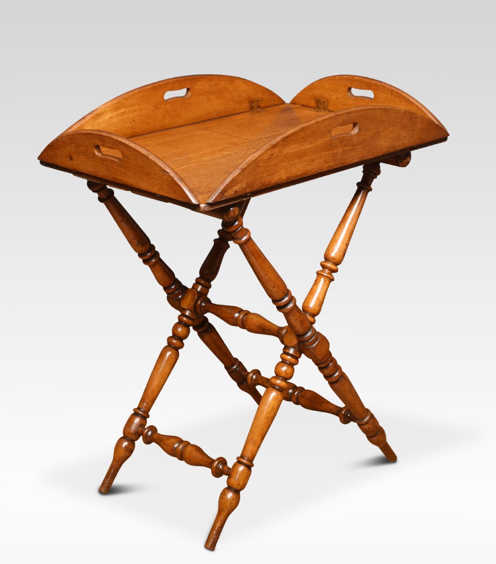 Oak butler’s tray on stand