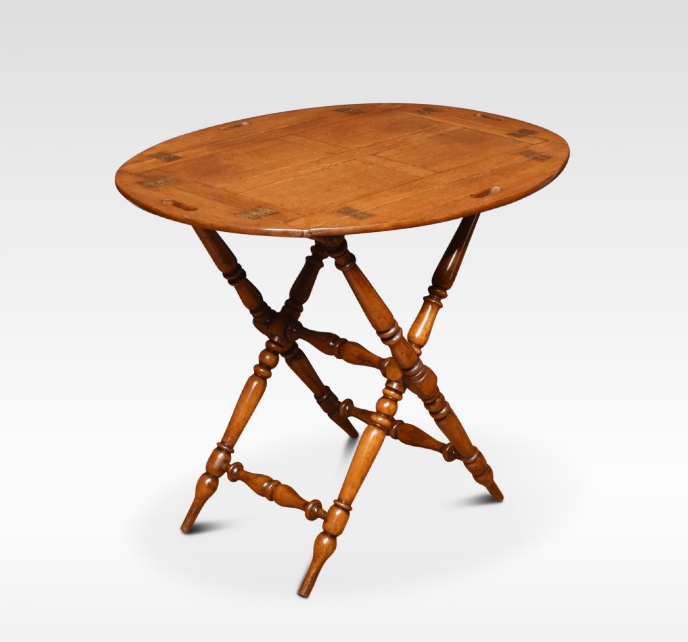 Oak butler’s tray on stand View II