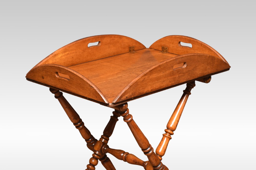 Oak butler’s tray on stand View III