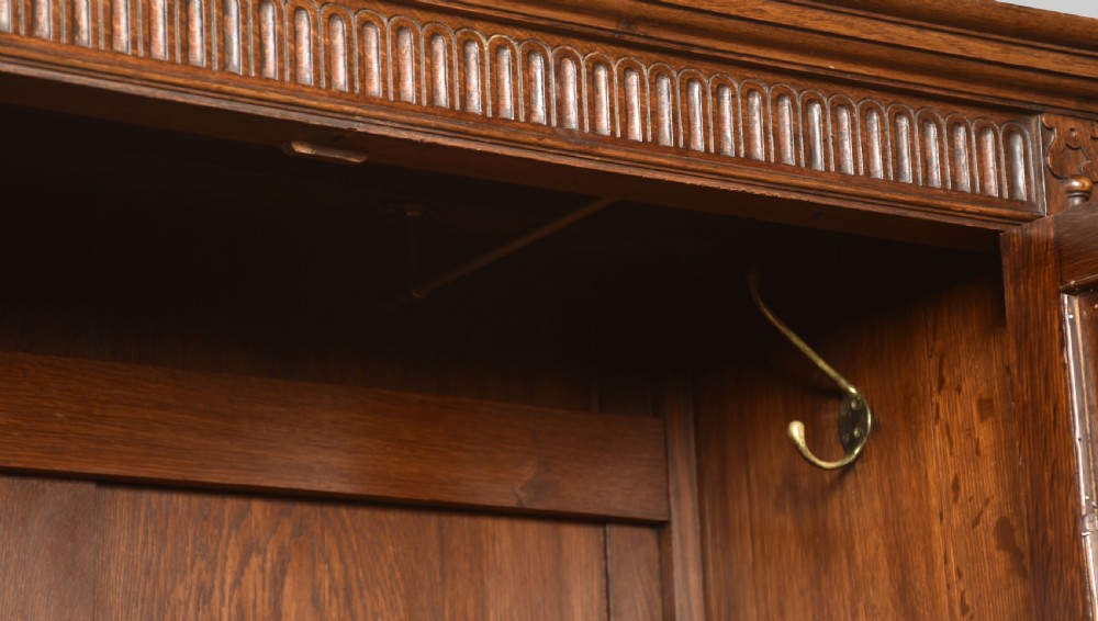 Carved oak hall robe View VII